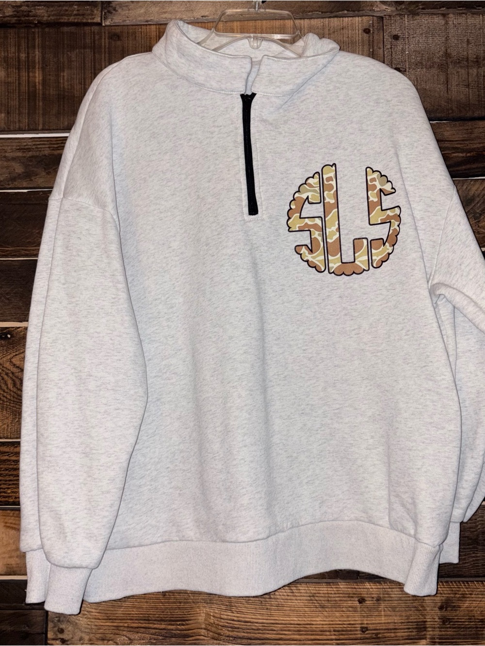 Monogrammed Quarter Zip - Camo - SLS